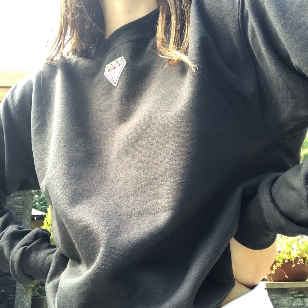 Black Oversized Sweatshirt/Crewneck